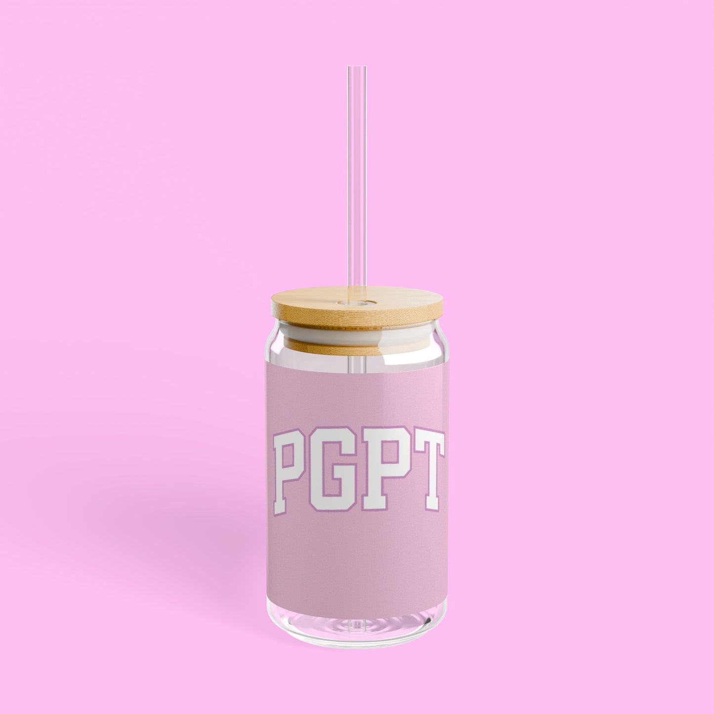 pgpt logo glass sipper
